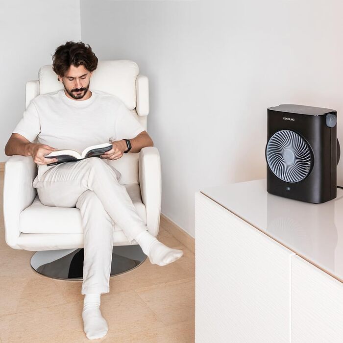 Теплова гармата Cecotec ReadyWarm 2070 Max Force, 2000 Вт, 3 режими роботи (охолодження/тепло/жар), вертикальна, чорна