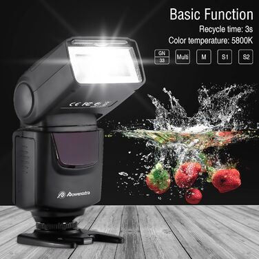 Спалах для камери PowerExtra DF-400: професійний, сумісний з Canon, Nikon, Pentax, Samsung, Fujifilm, Olympus, Panasonic, Sigma, Minolta, Leica, Ricoh, DSLR та цифровими камерами