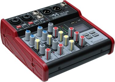 E-Lektron SE-4 Мікшерний пульт 2-канальний + стерео, USB, Bluetooth, звукова карта, фантомне живлення