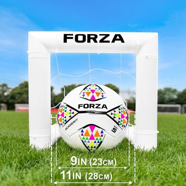 Ворота для футболу FORZA Garten – 5 розмірів, міцні, стійкі до погодних умов, для дітей та дорослих, швидкий монтаж (41x41 см)