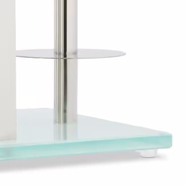 Relaxdays Standing Toilet Set, Stainless Steel & Glass
