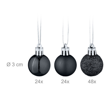 Relaxdays Christmas Baubles Set of 96