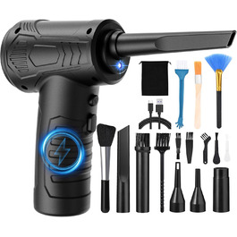 Електричний пилосос для повітря Faburo: 3 швидкості, 51000 об/хв, LED-підсвічування, USB-зарядка, для авто, дивана, офісу