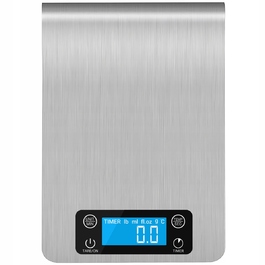 Електронні кухонні ваги 1г - 5кг з сенсорними кнопками, таймером та термометром