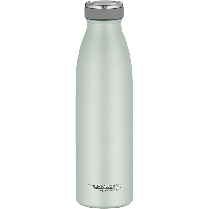 Термос THERMOcafé TC Bottle 0.75л з нержавіючої сталі, ізоляція, для школи, подорожей та офісу (Пастельно-м'ятний, 500 мл)