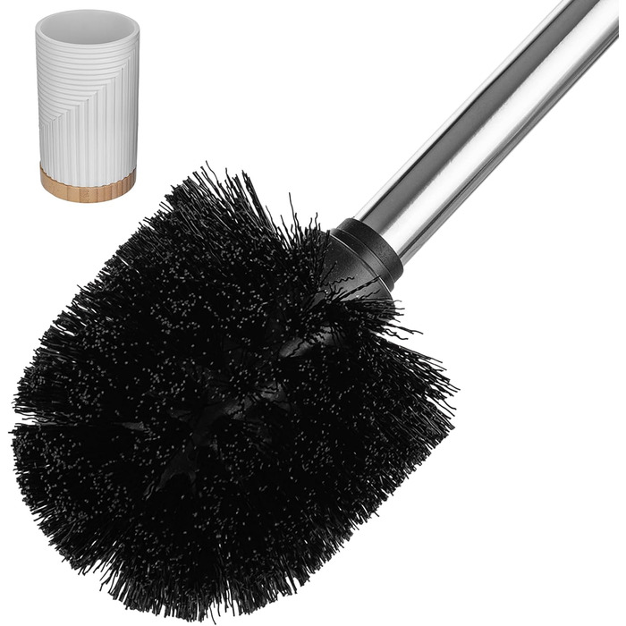 Набір для туалету KADAX: щітка для унітазу з тримачем, комплект для ванної кімнати, без свердління (круглий, білий)