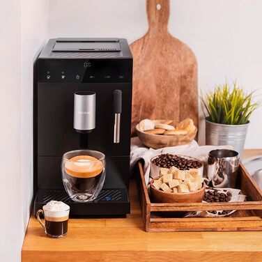 Суперавтоматична кавомашина Cecotec Cumbia Cremmaet Compact Steam 1350 Вт, 19 бар, термоблок, 5 рівнів помелу, самочистка, парогенератор, персоналізація кави
