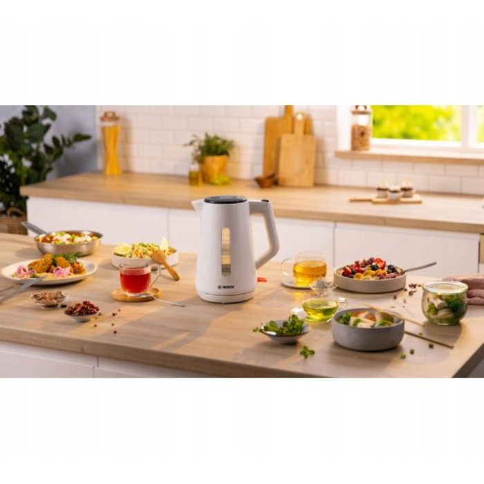 Бездротовий електрочайник Bosch TWK1M121, 1,7 л, 2400 Вт, Білий