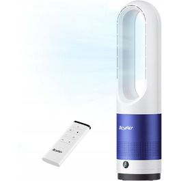 Безлопатевий вежовий вентилятор IcyAir, 55 см, 35 дБ, 8 швидкостей, осциляція 90°