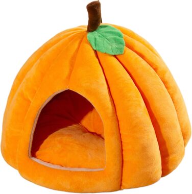 Кішка Будиночок-Печера для котів у формі гарбуза, теплий та м'який, для дому, (L)