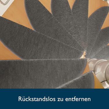 Килимок на сходи Beautissu ProStair 55x15 см (15 шт.) - сірий, самоклеючий, для вузьких сходів