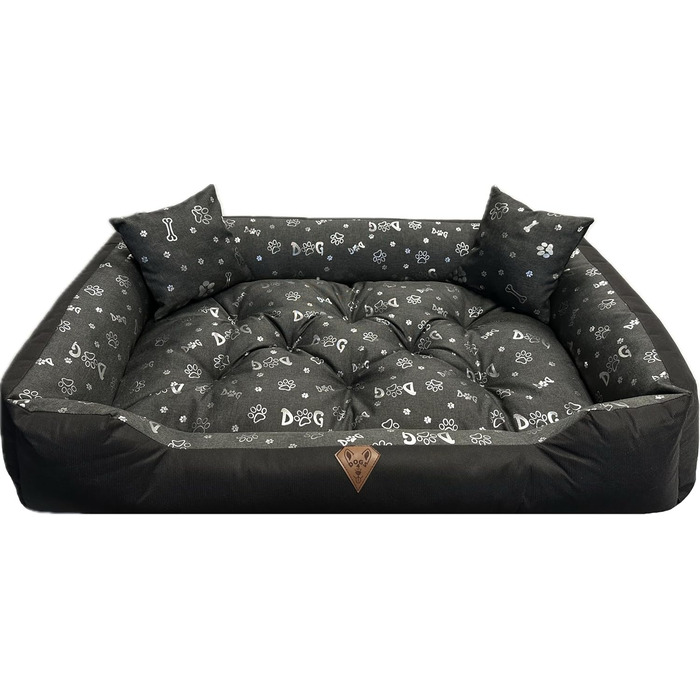 Крісло-ліжко для собак Dogs4Life Velours, 135x100 см, ортопедичне, водонепроникне, з бортиком, для великих собак. Зелений велюр