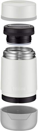 Термос для їжі King Stainless 0,47л, червоний - нержавіюча сталь, герметичний, 9h тепло, 14h холод, з ложкою, без BPA