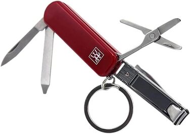 Набір для манікюру та педикюру ZWILLING Multi-Tool (брелок з ножицями для нігтів, кусачками та пилочкою), червоний, 60 мм