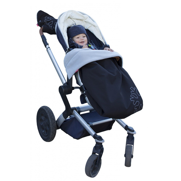 Термоковдра для дитячого візка ByBoom Softshell 70x100 см, універсальна, чорна/фуксія