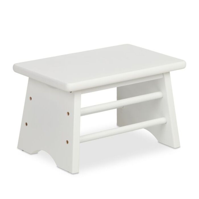 Relaxdays Bamboo Footrest - White