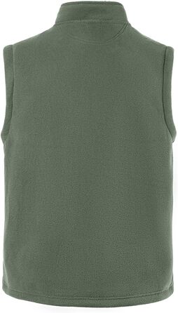 Чоловічий флісовий жилет з коміром-стійкою для активного відпочинку, теплий зимовий жилет з кишенями на блискавці, з підкладкою (Зелений, 3XL)