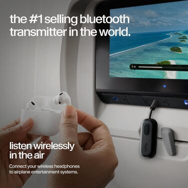 Bluetooth-трансмітер та ресивер Twelve South AirFly Pro для AirPods та бездротових навушників, 3.5 мм аудіо-джек, чорний