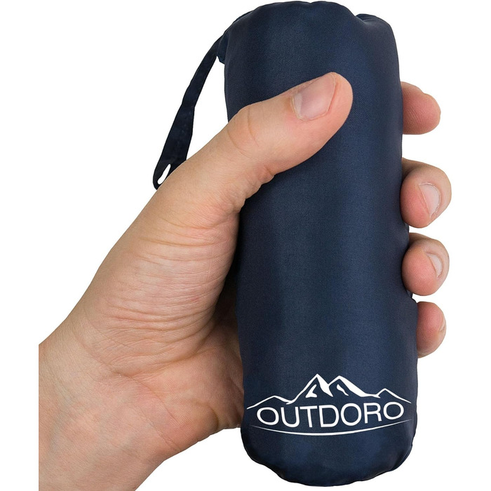 Outdoro Sleeping Bag, Ultra-Light Travel Sleeping Bag, only 230g made of Microfiber, thin & small, Liner, Travel Sheet