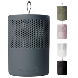 Безструмний осушувач повітря AbsoDry до 25 м² - з поповнюваним пакетом - з переробленого пластику - для вітальні, ванної кімнати, підвалу - осушувач для квартири - сірий