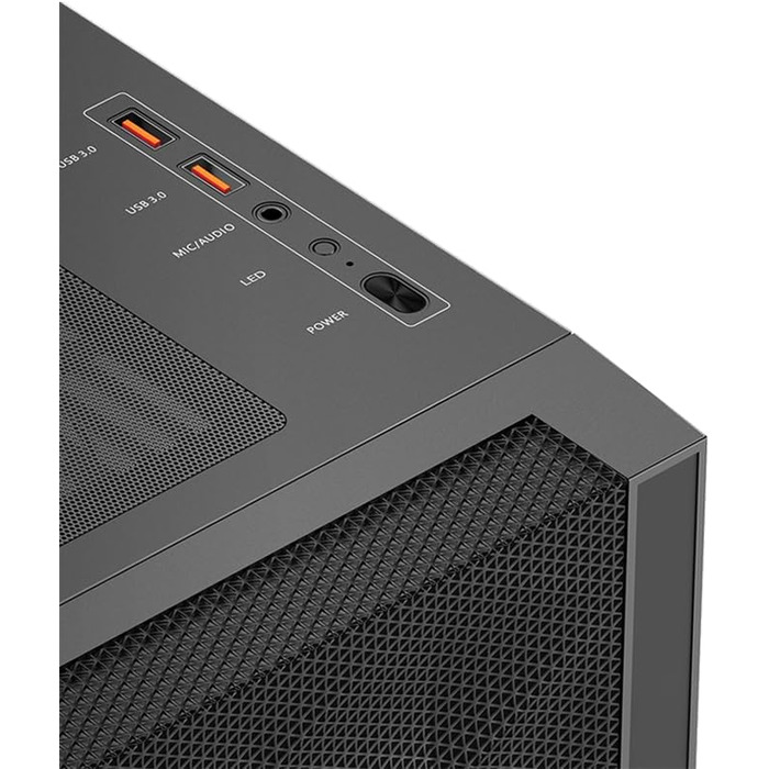 Корпус ПК Tower ATX CPS C3T500 ARGB: 6 вентиляторів ARGB, підтримка RTX 40, двостороннє скло, без колонок (Чорний)
