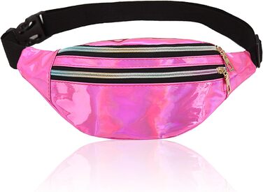 Стильна поясна сумка-фенні-пак AYNKH з трьома відділеннями, водонепроникна, унісекс (ясний рожевий)