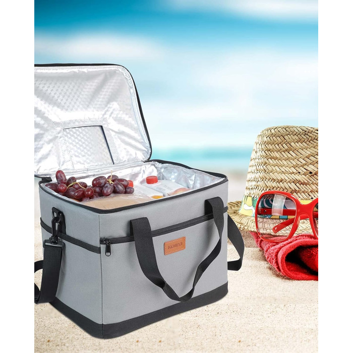 Kollea Cooler Bag - 30L Picnic Bag - Insulated Bag - Lunch Bag Keeps hot and cold, Leak-proof, With carrying straps, Multiple pockets - Ideal for travel, camping, grilling, food transport