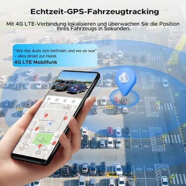 Автомобільний відеореєстратор LAMTTO 4G LTE з GPS-трекером, функцією віддаленого перегляду в реальному часі, Cloud-зберіганням та моніторингом паркування для авто та автопарків