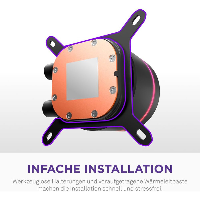 NZXT Kraken Core 240 RGB - Рідинне охолодження CPU AIO з LCD-дисплеєм, чорний