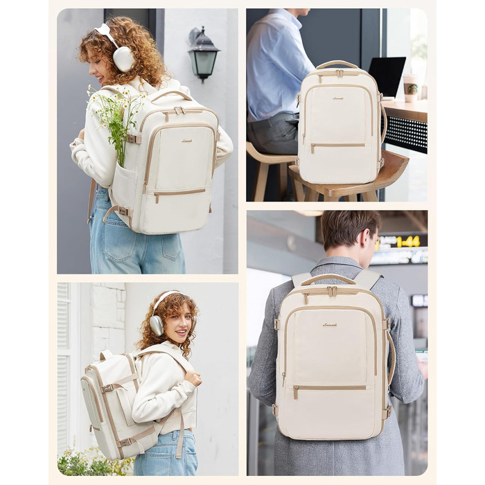 Рюкзак LOVEVOOK 30L для подорожей, ручна поклажа в літак, для ноутбука 15.6