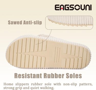 Жіночі домашні тапочки з Memory Foam, зручні, з перехресними ремінцями, антиковзні, для дому та сну, колір бежевий (37/38 EU)