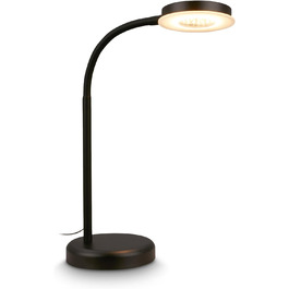 LED лампа BRILONER для столу з сенсорним управлінням, регульована яскравість, поворотна, чорна. Ідеально для дому та офісу, читання. Розміри: 32,5x13x40 см