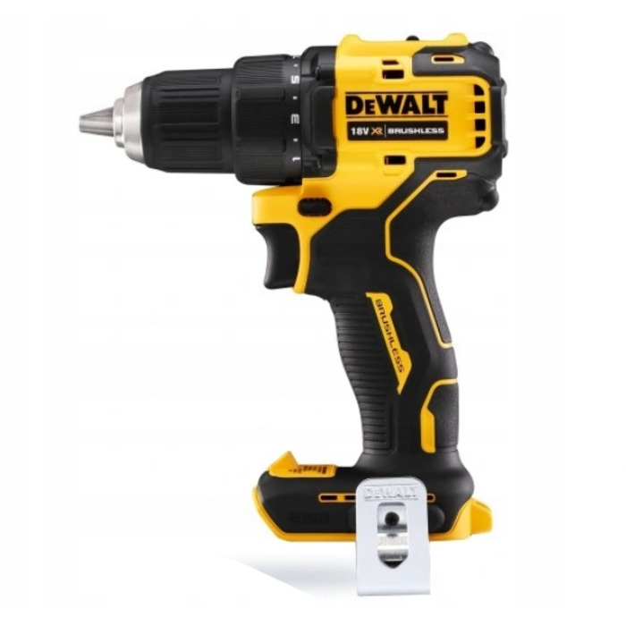 Безщітковий дриль-шурупокрут DeWalt DCD708N 18V 65Нм (тушка), компактний, довжина 16 см