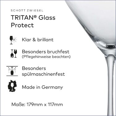 Набір мартіні келихів SCHOTT ZWIESEL Bar Special, 4 шт, класичні кришталеві келихи з тритану, прозорі, для мартіні, виготовлені в Німеччині, можна мити в посудомийній машині