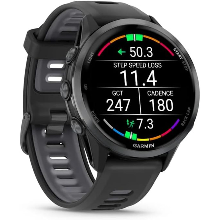 Garmin Forerunner 970 Carbon Grey – Розумний годинник для бігу з Amoled-дисплеєм та ліхтариком | До 15 днів роботи від акумулятора