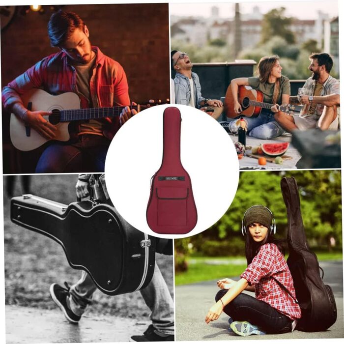 Чохол для гітари Akustik Gitarrengigbag: міцний, водовідштовхуючий, 40/41 дюймів, 5 мм бавовна