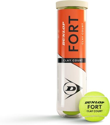 Тенісний м'яч Dunlop Fort Clay Court - Професійний для глиняного корту, 3 шт. по 4 м'ячі