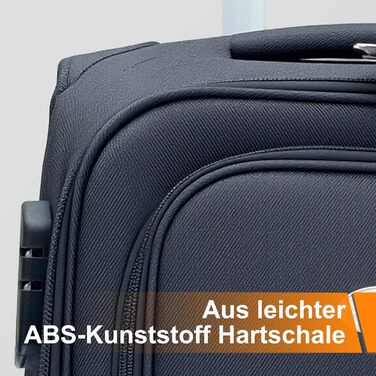 Чемодан Ribelli Handgepäck 70L, чорний: міцний валіза на 4 колесах з TSA-замком та телескопічною ручкою, L-XL-XXL комплект