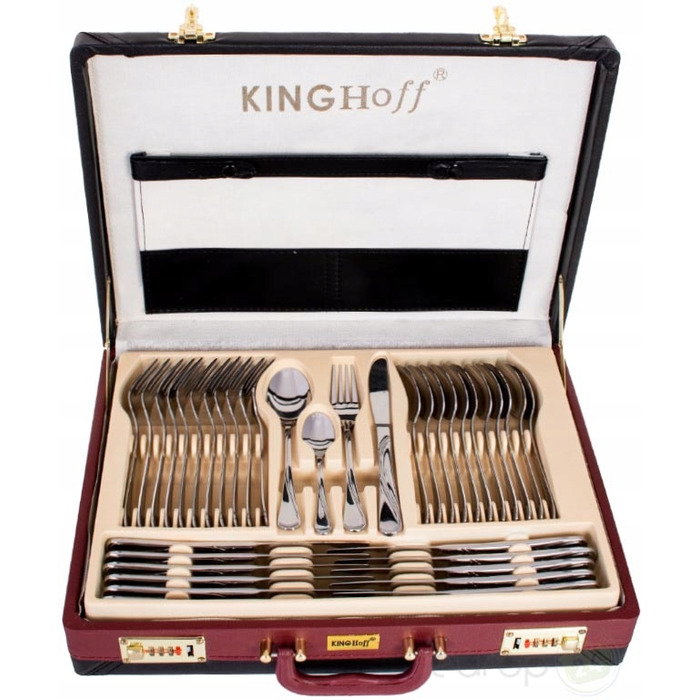Набір столових приборів Kinghoff на 72 предмети для 12 осіб, метал, глянцевий