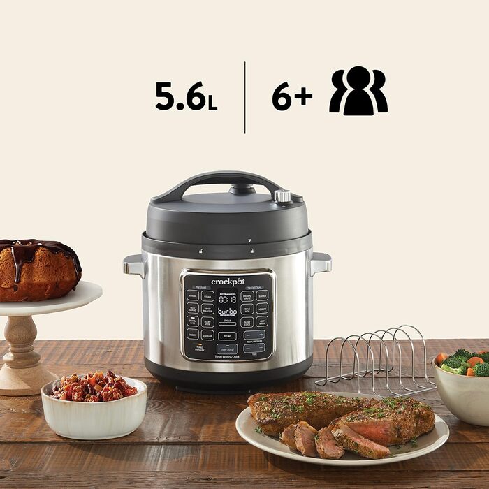 Мультиварка Crock-Pot Turbo Express: 14 функцій, 5.6 л, CSC062X