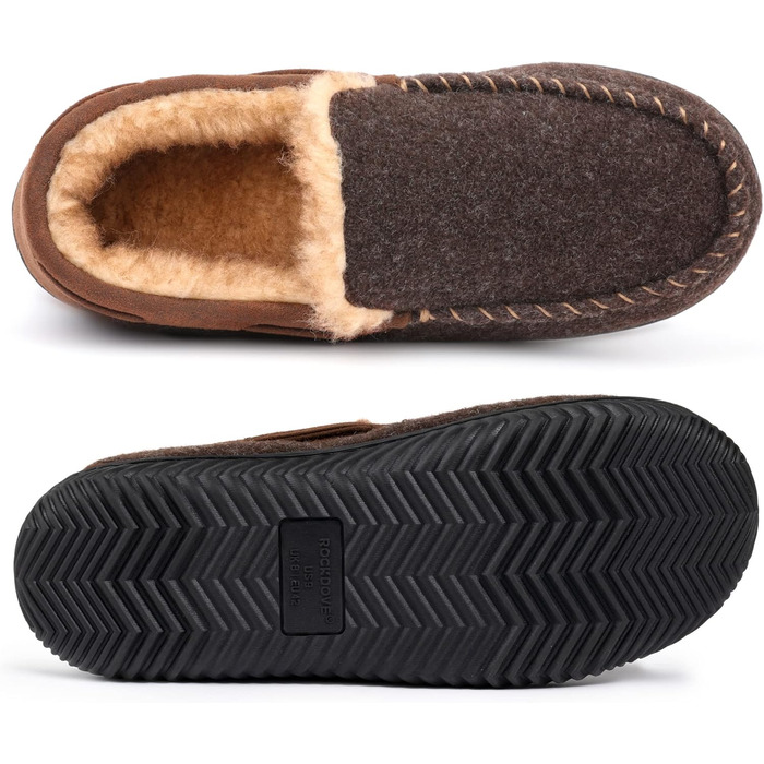 Мокасини RockDove для дому чоловічі з пам'яттю форми (44 EU, Mokka)