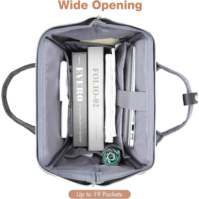 Рюкзак Lekesky для жінок: шкільний, з відділенням для ноутбука 15.6 дюймів, антикрадійний, сірий
