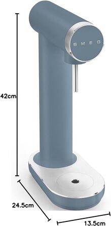 Smeg SKC01BLM Содовий апарат з регулятором газування та піддоном, 800 мл, темно-синій матовий