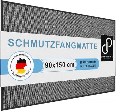 DOMOPRIMA Commercial Entrance Mat - 90x150cm - Grey - Non-Slip, Weatherproof, Washable