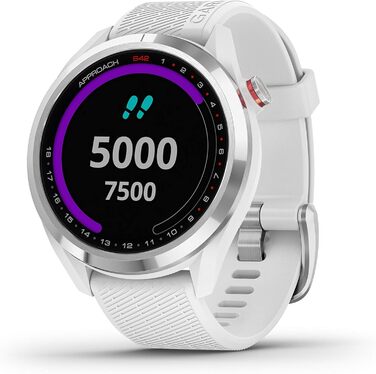 Годинник GPS Garmin S42 для гольфу, дорослий, унісекс, сірий/чорний, 43,4 x 43,4 x 11,7 мм