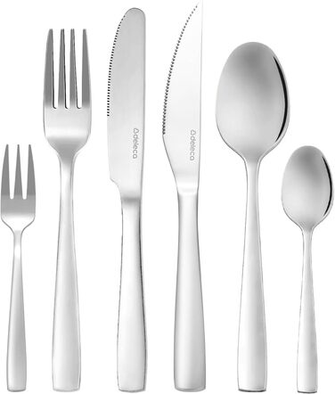 Німецький набір столових приборів з нержавіючої сталі Edelstah на 12 осіб (72 шт.) - ніж, виделка, ложка. Підходить для дому та ресторану.