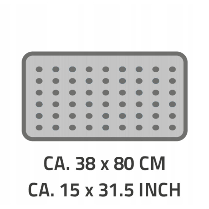 Протиковзаний килимок для душу Ridder, 38x80 см, сірий