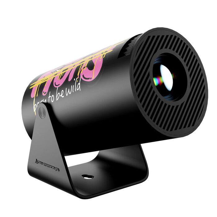 Портативний міні-проектор HY300 Pro з Wi-Fi 6, Bluetooth 5.0 та Android 11.0 (рожевий). Підтримка 1080P та декодування 4K.