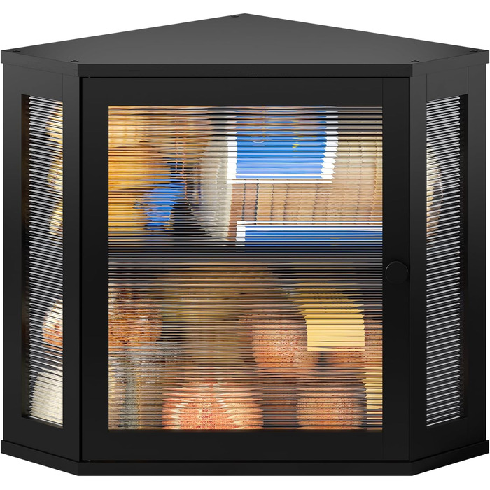 Чорний бамбуковий контейнер для хліба Eck-Brotkasten, великий, двошаровий, для кухні та робочої поверхні