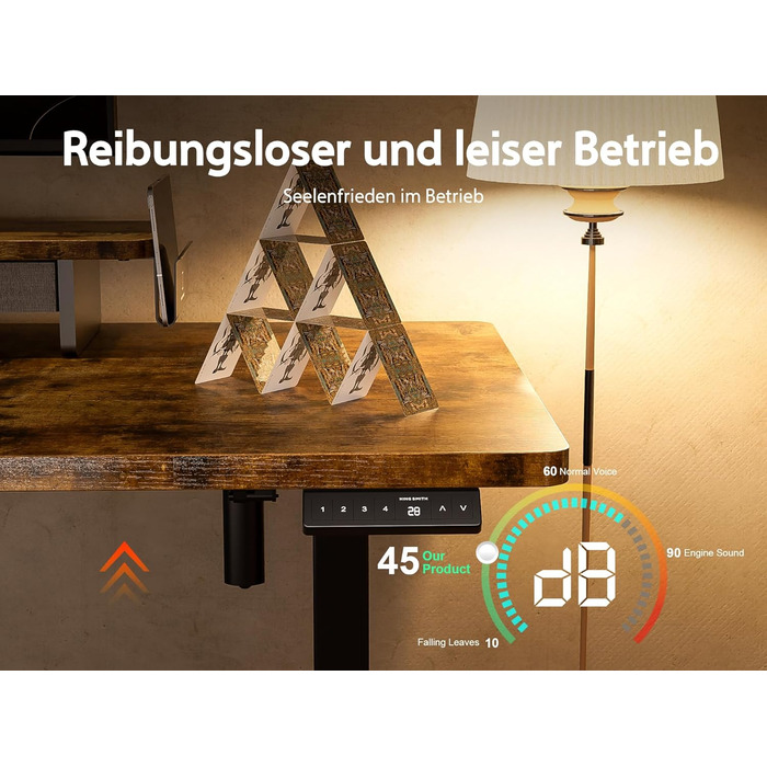 Electric Standing Desk with Drawers - Adjustable Height Desk for Home Office & Business | 120x60cm Rustic Brown
